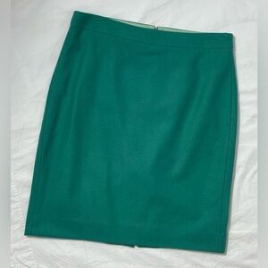 J Crew Pencil Skirt Menthol Green Women's Size 10
